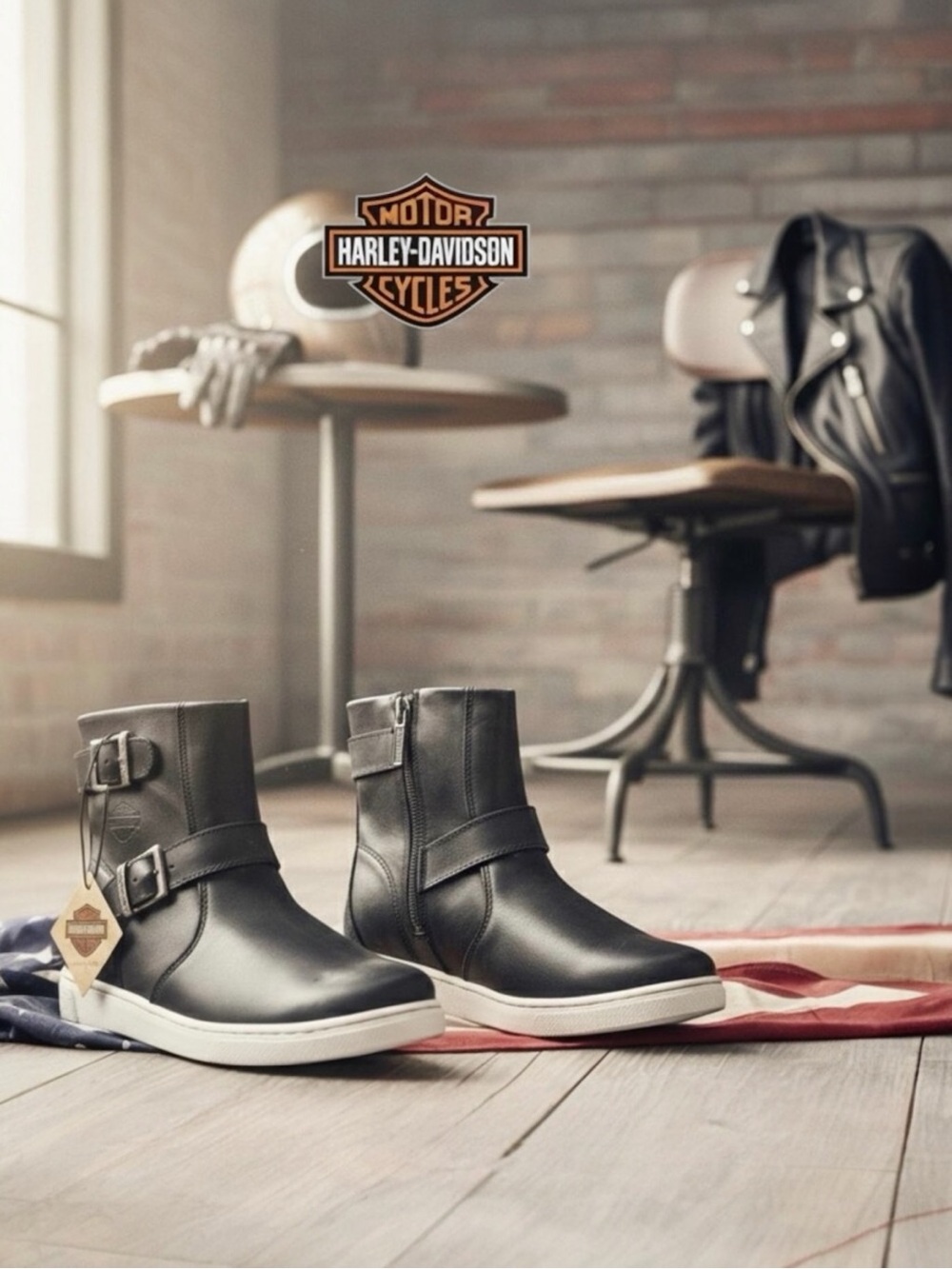 NWT Harley-Davidson Women's Bateman Engineer Leather Riding Boots Sz. 7.5